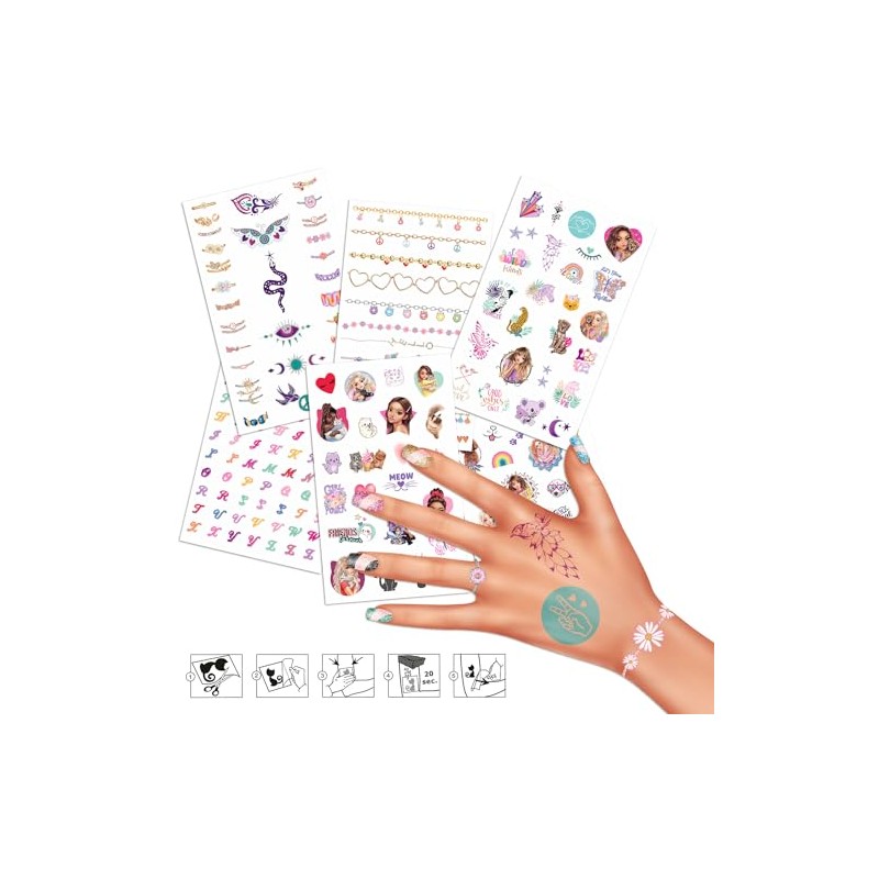 Depesche TOPModel 13225 Tattoo Pad for Children, with 6 Sheets