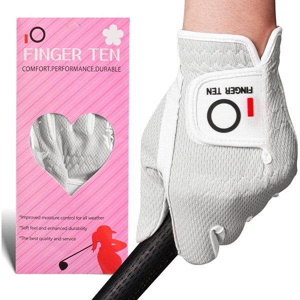 FINGER TEN Golf Gloves Women Left Hand Right Microfiber All