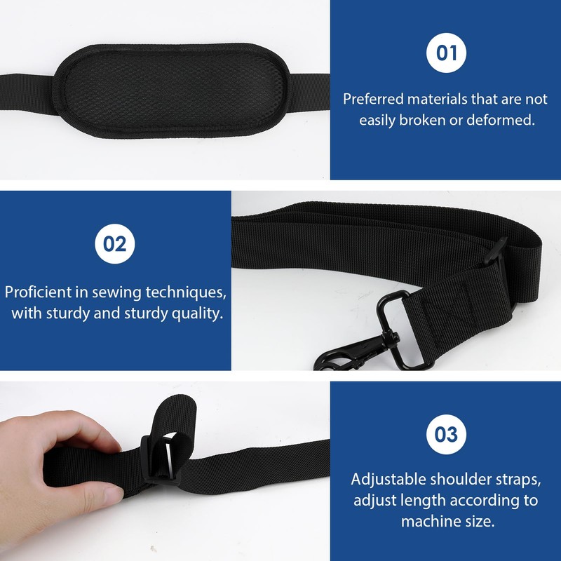 Lunpoem Adjustable Shoulder Strap Grass Trimmer Carry Strap, Black, for