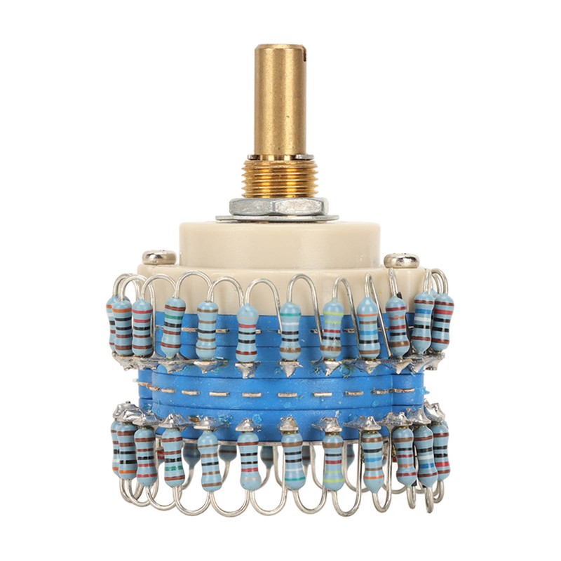 Two Channels Volume Potentiometer 2×24 Gear 20K High Accuracy Volume