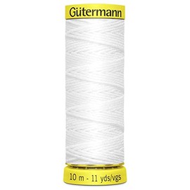 Gutermann Shirring Elastic Stretch Thread 10m White - Each