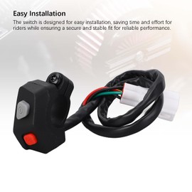 Motorcycle Handlebar Switch, Motorcycle Headlight Horn Switch, Handlebar Control Button Head Light Signal Horn On Off Button 7811‑107‑0000 (Style Two)