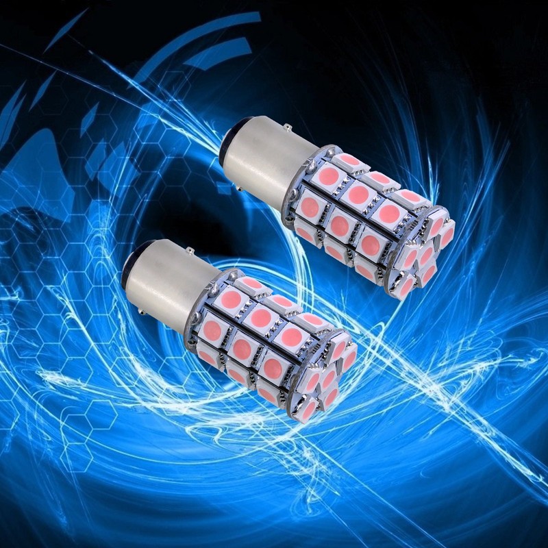 PA 2PCS 30SMD 5050 LED Light Bulbs, Pink, 12V, Easy