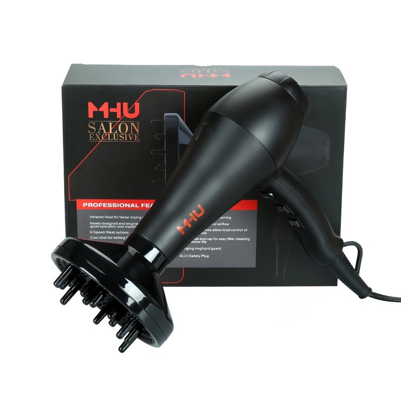 MHU Professional Salon Grade 1875w Low Noise Ionic Ceramic Ac