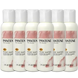 ZompoZ 6 Pack Travel Size Shampoo Rose Water, Sulfate Free, Soothing Moisture Wash 3 FL