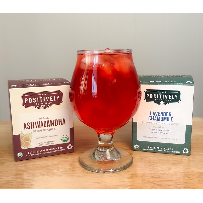 Organic Positively Tea Company, Lavender Chamomile, Herbal Tea Bags, 20