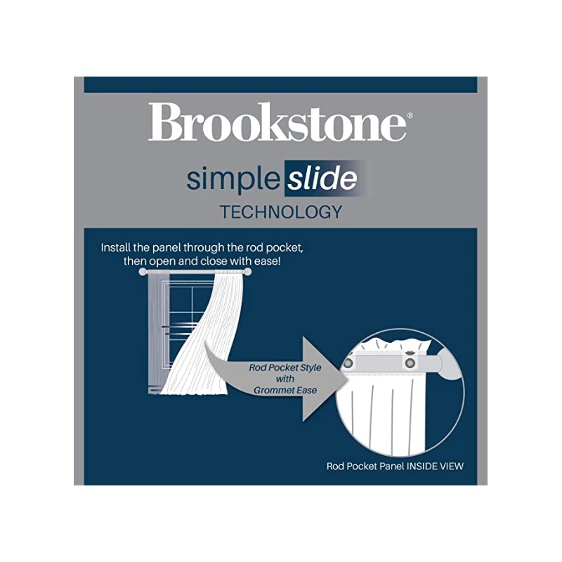 Brookstone Harvey 100% Max Blackout Rod Pocket Window Curtain Panel