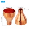 PATIKIL 1 1/4" to 1/2" ID Copper Reducer, 2pcs 99.9%