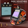 TRQWH Welding Helmet with LED Light, Wide Shade 4/5-9/9-13 and