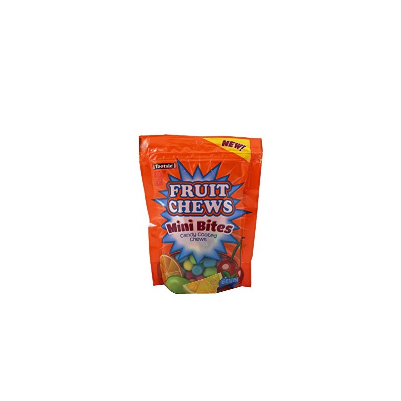 Tootsie Fruit Chews Mini Bites Candy Coated, 9 oz