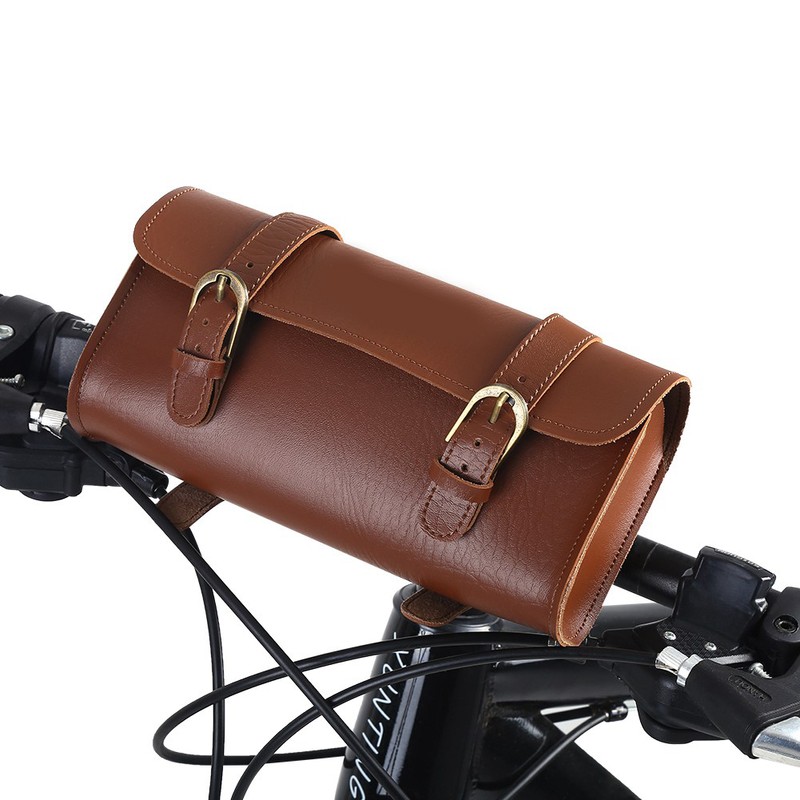 B Soul Retro Style Artificial Leather Bicycle Front Frame Bag