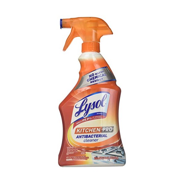 Lysol Antibacterial Kitchen Cleaner, Citrus Scent, 22 Ounces (Pack of 5)