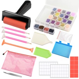 MM&UU Diamond Art Tools Set of 40 DIY Pen Storage Case 5D Diamond Painting Tools Embroidery Kit