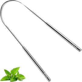 Raspador de lengua de acero inoxidable Zlongron en U para un aliento fresco