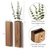 Mokof 4 Pack Wooden Wall Planters with Fake Eucalyptus Stems,