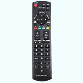 Replacement Remote Control N2QAYB000321, Fit for Panasonic LCD Plasma TV TC-26LX14 TC-32LX14 TC-L32C12K TC-L32G1 TC-L32S1 TC-L32X1 TC-50PX14 TC-65PS14 TC-L26X1 TC-54PS14 TC-L37G1 TC-L37S1