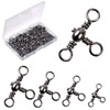 Three Way Cross-line Fishing Swivels T-shape Swivel Connector Barrel Swivels