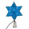 Kurt Adler UL 10-Light LED Silver and Blue Hanukkah Star