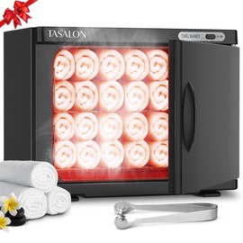 TASALON Professional Hot Towel Warmer Cabinet, 23L Large Capacity, Use for Facial Spa, Hair Beauty, Salon Equipment and Home, Perfect Temperature for Towel Warmer, Fits up to 72 Small Towels - Black