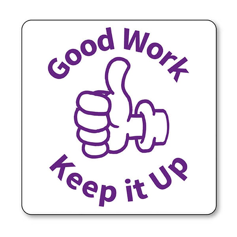 Good Work Keep It Up Thumbs Up Pre Inked School