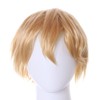 PL-002-30 Blonde Beige Short Hair Layered Cosplay Wig Anime Manga