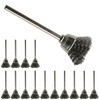 ZZHXSM 15pcs Cup Shape 15mm Stainless Steel Wire Brush Rust