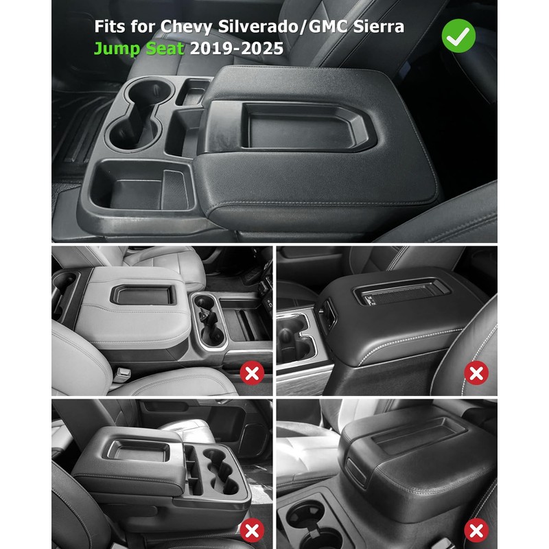 INTGET Center Console Armrest Cover for 2026 Chevy Silverado &