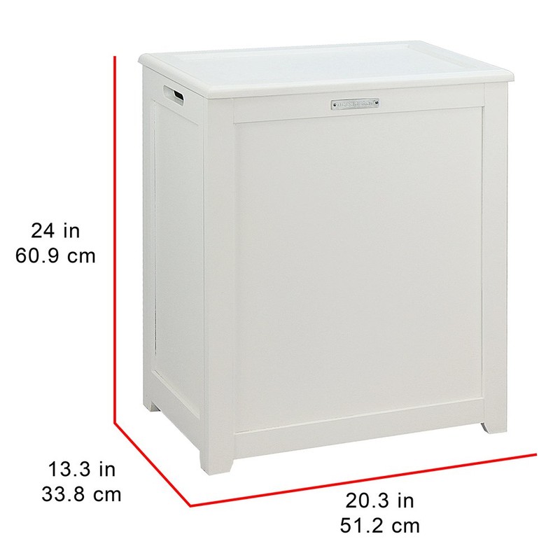 Oceanstar RH5513WHITE Storage Laundry Hamper, White