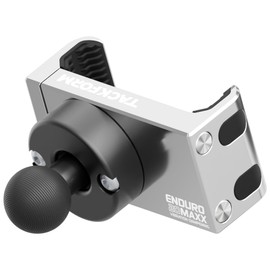 Tackform Enduro 20MAXX Vibe Chrome Phone Holder - Vibration Dampening - Grip Optimized for Motorcycle and Harsh Off Road Terrain | 20mm Aluminum Ball