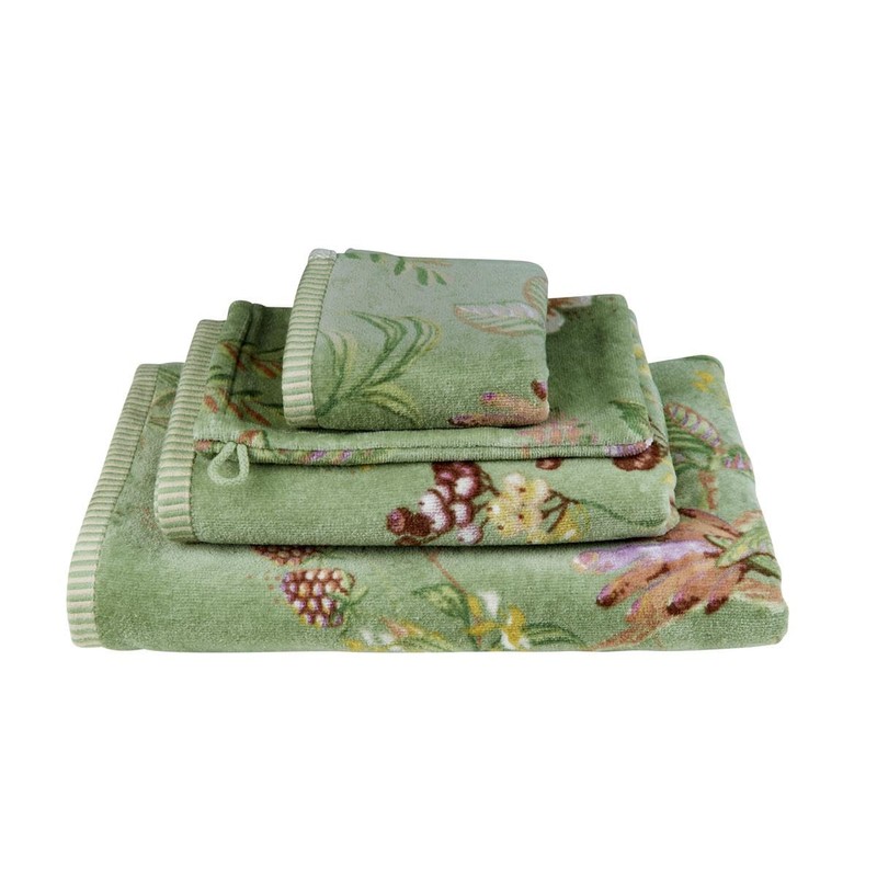 Pip Studio Secret Garden Shower Towel Green 70 x 140