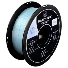 HATCHBOX 1.75mm Silk Light Blue PLA 3D Printer Filament, 1 KG Spool, Dimensional Accuracy +/- 0.03 mm, 3D Printing Filament