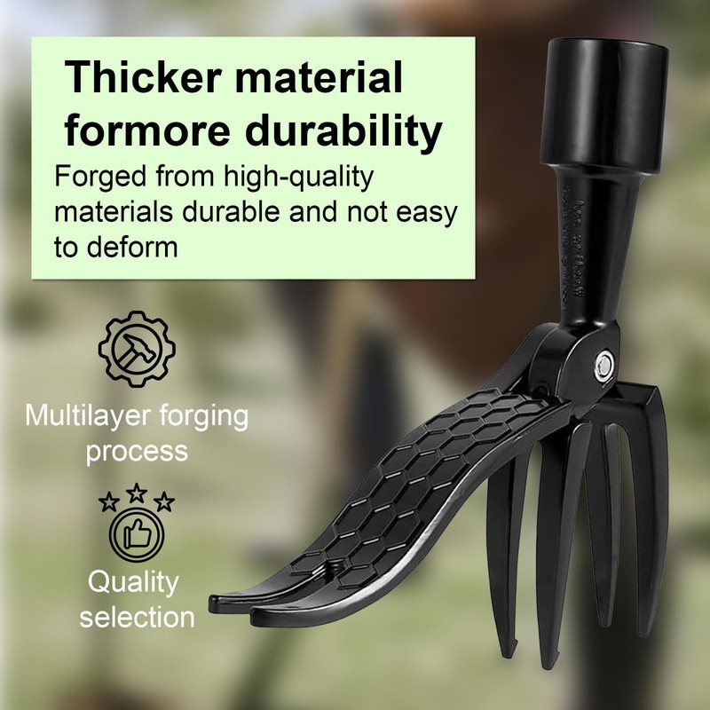 YIAJIA Weed Puller Tool,Stand Up Weed Puller with 4 Claws
