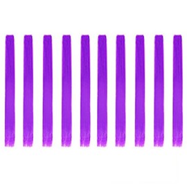 Hair Extension Clips 10pcs in Deep Purple 20 Inch Straight Hair Synthetic Fiber Hairpieces for Party