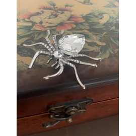 Spider Brooch, Crystal Rhinestone Vintage Style Jewellery, in a Gift Bag