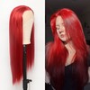 Red Lace Front Wig for Women Long Straight