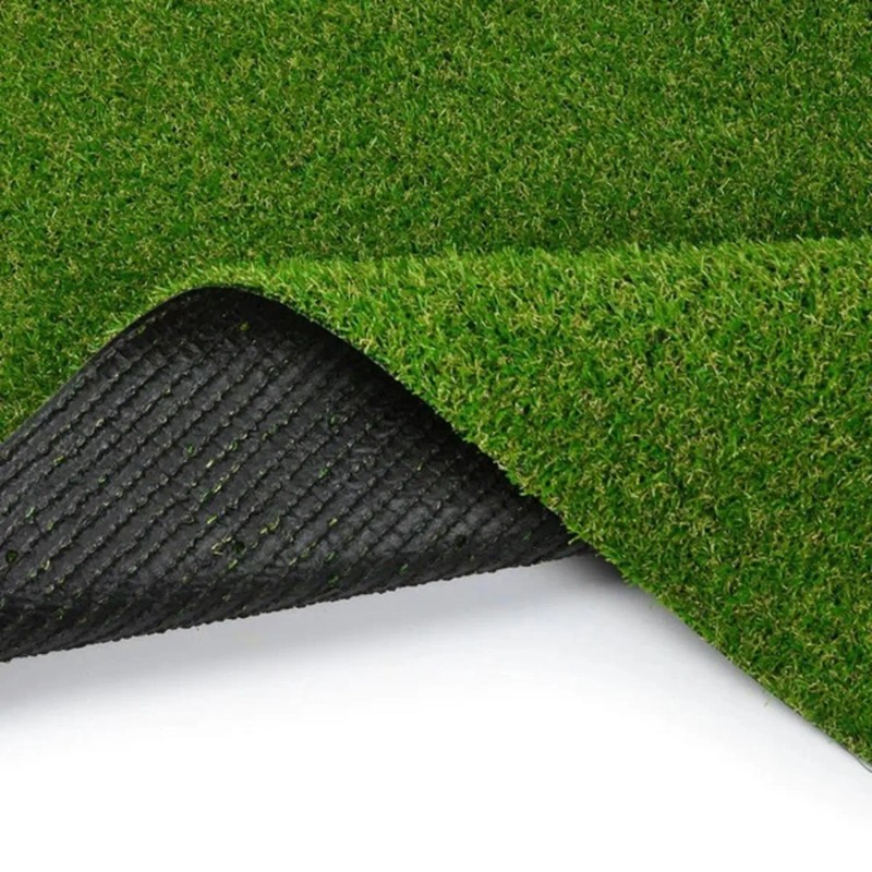6ftx10ft 0.8in Realistic Indoor Outdoor Artificial Turf Grass Rug Drainage