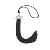 UIALECG Graduation Single Color Tassel with Date Drop 2025(Black Tassel,Silver