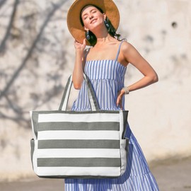 oscaurt Beach Bag Large Tote Bag Shopper Bag Birthday Gifts for Women, Waterproof Shoulder Bag Sports Bag Foldable Shopper Bag