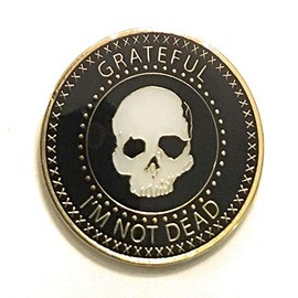 Grateful I’m Not Dead Gold Plated Medallion, Chip, Token, Coin for Recovery, AA, NA, & Survivors