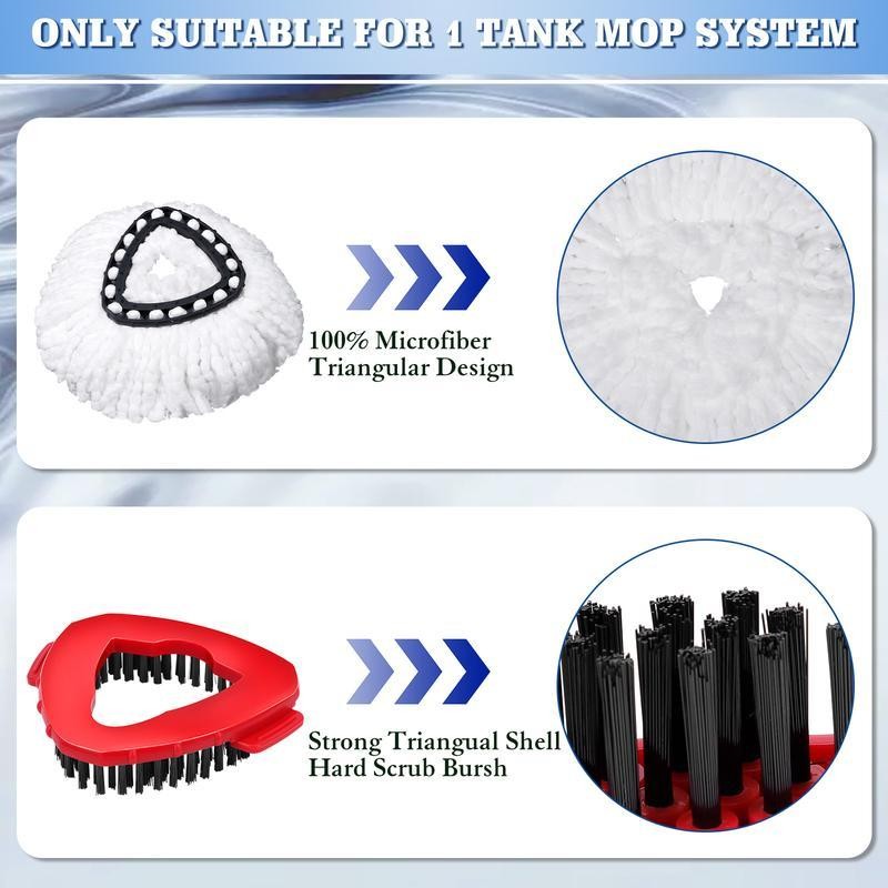Spin Mop Replacements Head Compatible with Ocedar EasyWring 1-Tank System,Microfiber