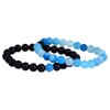 Jenbert 2Pcs Distance Bracelets Set Agate Stone Beads Friendship Bracelets