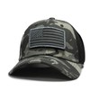 USA Flag Hat Camo Gray Detachable Patch Micro Mesh Tactical