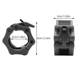 ValueHall 2" Barbell Collars- Quick Release Set of 2 Weight Clamp Collar Clips Great for Professional Strength Training V7050 (Grey)