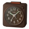 MAG T-736BR-Z Alarm Clock, Analog, Brown, Mini, Silent, Continuous Second