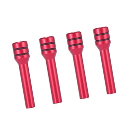 A ABSOPRO Car Interior Door Lock Knob Pull Pins 1.93"x0.43" Aluminum Alloy Red (Set of 4)