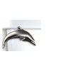 Dolphin Toilet Flush Handle - Front Mount - Satin Pewter