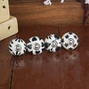 Ajuny Set of 12 Black and White Ceramic Knobs Handpainted