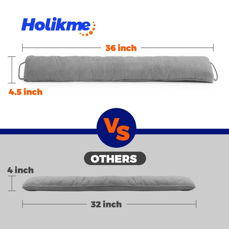 Holikme Weighted Door Draft Stopper, Heavy Duty Under Door Draft