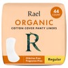Rael Certified Organic Cotton Panty Liners, Regular - 2Pack/40 total