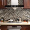 STICKGOO 10-Sheet Herringbone Tile Peel and Stick Backsplash, Faux Wood